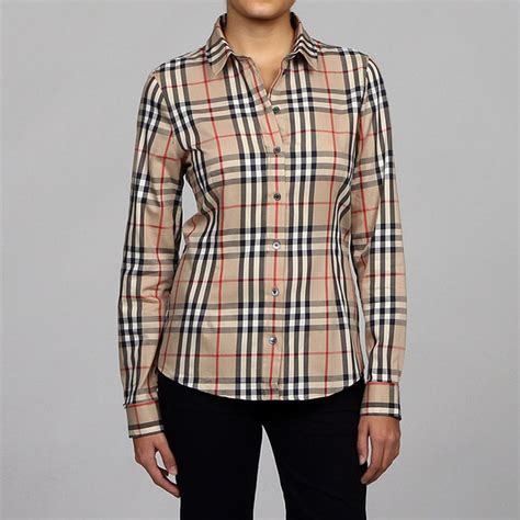 burberry button up long sleeve women|Burberry long sleeve women us.